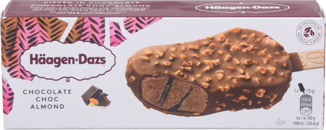 Морозиво Haagen-Dazs шоколадне з мигдалем 80 мл (Франція) И832