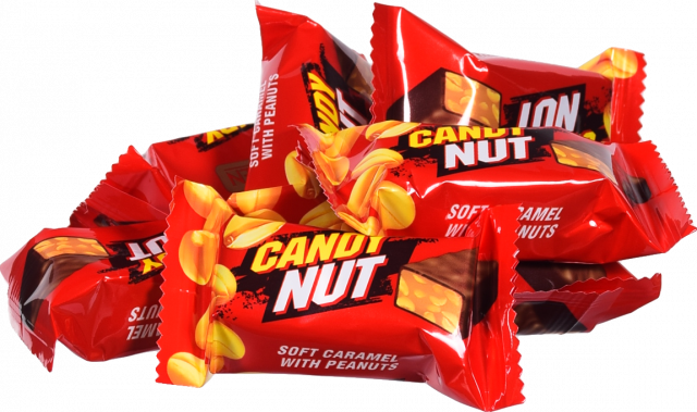 Цукерки Рошен Candy Nut карамель з арахісом ваг.