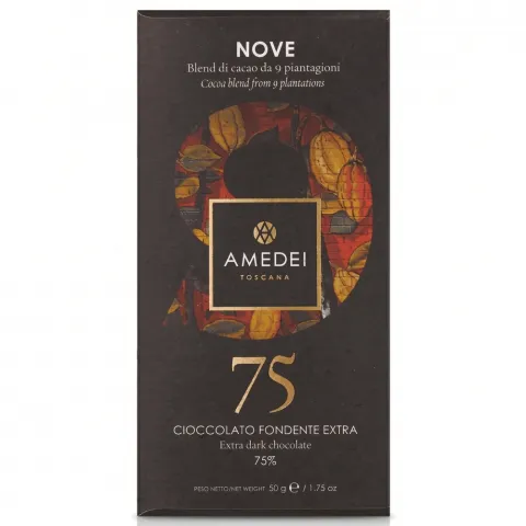 Шоколад Amedei 50 г чорний Нове 75 И028 (Італія)