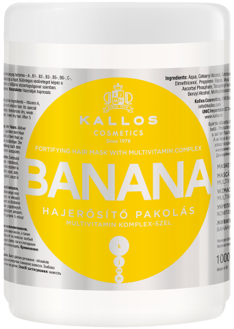 Маска д/волосся Kallos 1 л зміцнююча з бананом