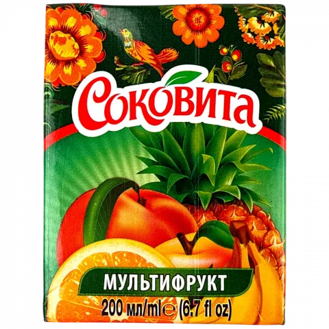 Напій б/алк. Соковита 200 мл Мультифрукт