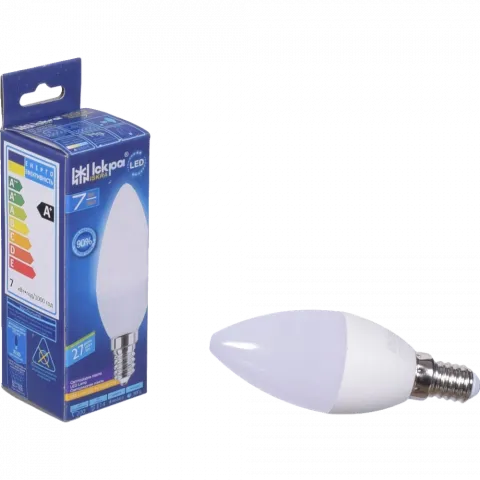 Лампа LED Іскра свічка жовта 7 Вт Е14