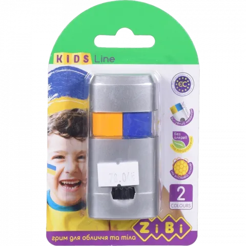 Фарби д/лиця та тіла ZiBi Патріот 30 г 2 кол. з висув. мех. жовтий, блакитний ZB.6568