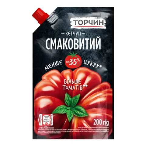 Кетчуп Торчин 200 г Смаковитий зі зниженою к-стю цукру