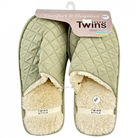 Капці дом. чол. Twins стьогані хакі р.40/41 15881