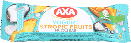 Бат злаковий AXA 23 г зі смаком йогурту та тропічними фруктами