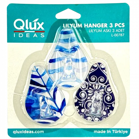 Набір гачків 3шт Qlux пласт.прозор.L-00292 И920(Туреччина)