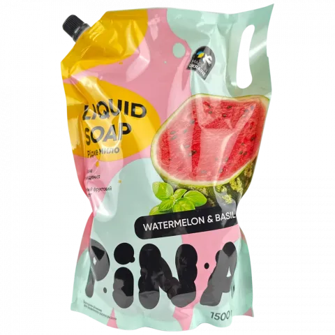 Мило рідке Pina 1500 мл д/пак. Watermelon and basil
