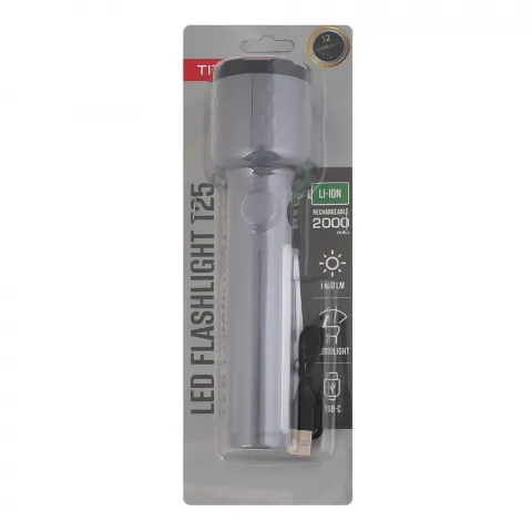 Ліхтарик Titanum світлодіодний акум. TLF-T25 1100Lm gray
