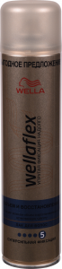 Лак д/волосся Wellaflex 400 мл Об`єм та відновлення супер сильн. фікс.