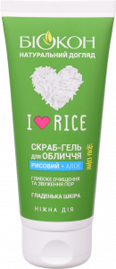 Гель-скраб д/обличчя Біокон 90 мл I love rice