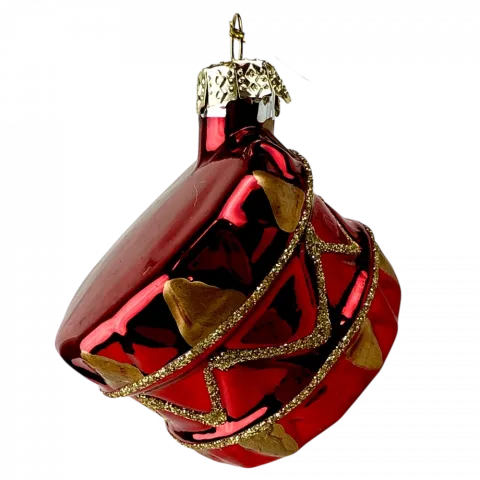 Прикраса Барабани скло 42x42x61мм TP1000440 И682 (КІН)