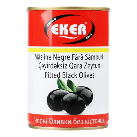 Оливки Eker 280мл чорні без кісточок з/б И682 (Туреччина)