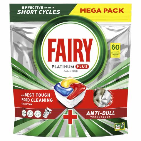 Таблетки д/ПММ FAIRY 60 шт. Platinum Plus все в одному Лимон