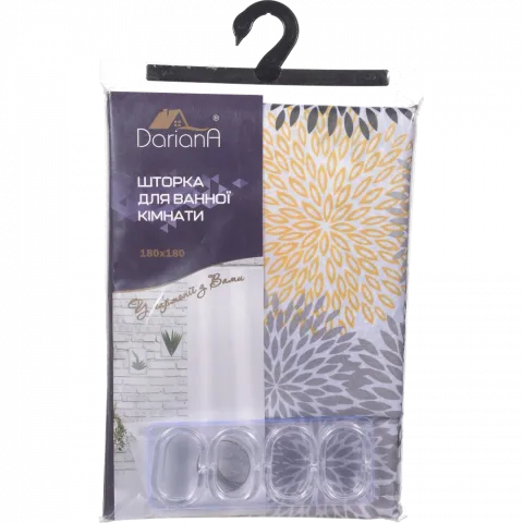 Шторка д/душу Dariana 180х180, 12 кілець XRQ-RP-008A