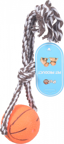 Іграшка для тварин м`яч на мотузці, ПВХ+бавовняна пряжа, арт. XY1659218 И258
