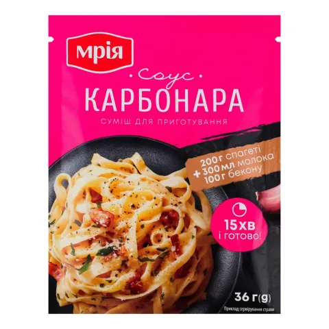 Суміш д/приготування соусу Мрія 36 г Карбонара