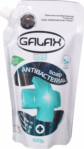 Мило рідке Galax 500 г д/пак. антибактеріальне Класичне