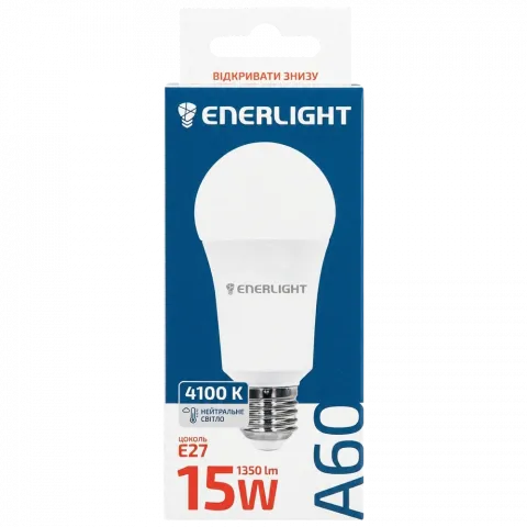 Лампа LED Enerlight звичайна біла A60 15 Вт E27