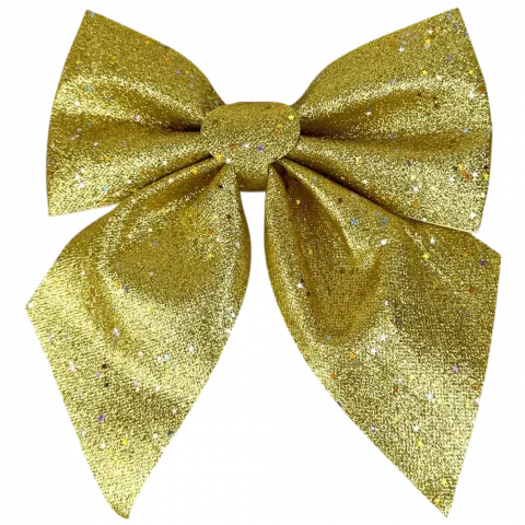 Бант 1923 см золотий глітер арт. SF2025001 9245 И726