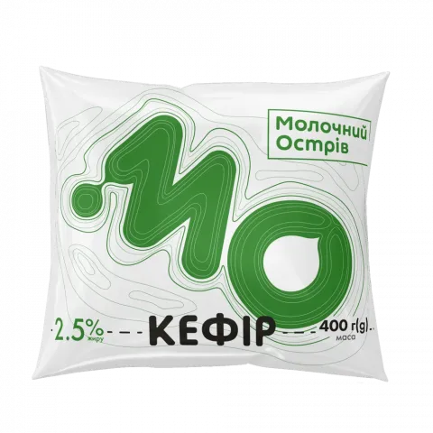 Кефір Молочний острів 2,5 400 г п/е