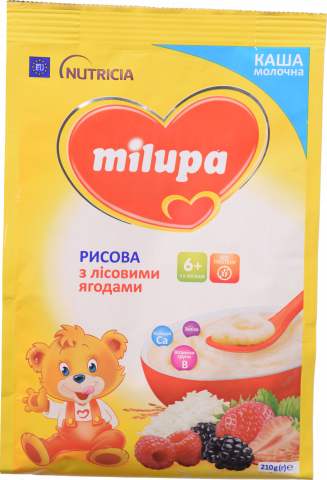 Каша Milupa 210 г рисова з лісовими ягодами 6+ міс.