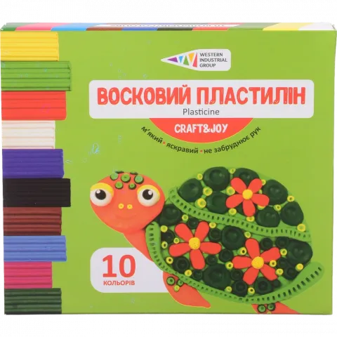 Пластилін восковий 10 кольор. 120 г 331016/Cr