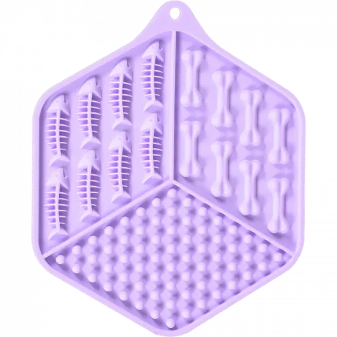 Килимок-годівниця д/тварин силіконовий Licky mat фіолетовий