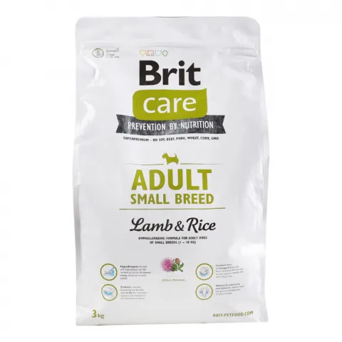 Корм д/собак Brit Care Adult Small Breed Lamb and Rice 3 кг д/маленьких порід собак 132707
