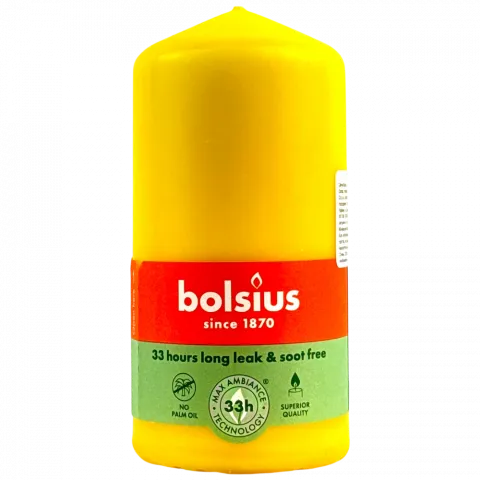 Свіча Bolsius 120/58 жов. 33 год. арт. 103614397009