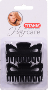 Зажим д/волосся Titania 2 шт. 6 см чорний 8020/2