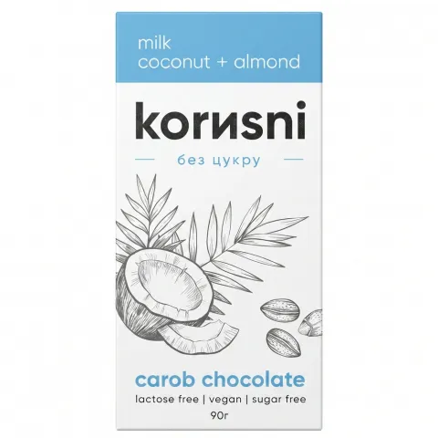 Шок Korusni 90 г мол. Мигдаль-кокос