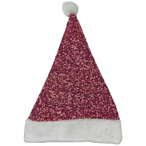 Ковпак новорічний пайєтки, рожевий арт. 6473-08 И805
