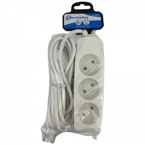 Подовжувач Electraline 3 гн./3 м, б/заз.