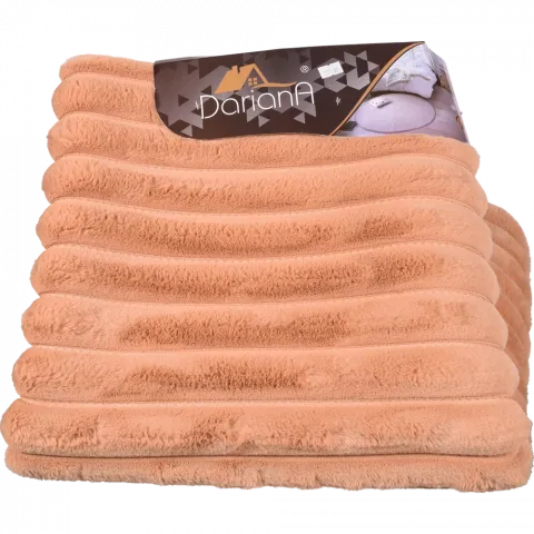 Килимок Даріана з еко-хутра Страйп 75х150 см карамель