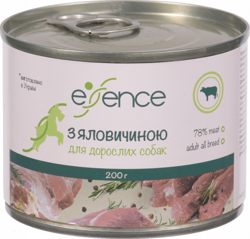 Корм д/собак Essence 200 г з/б з яловичиною