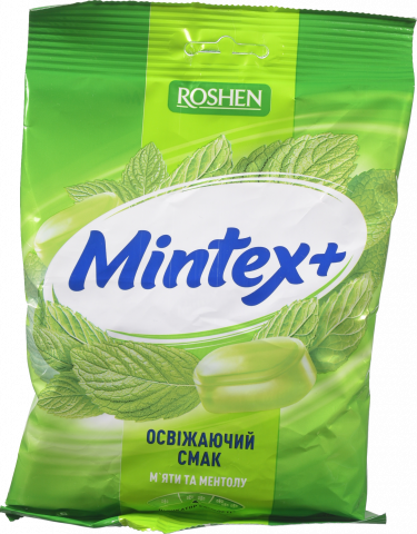 Карамель Рошен 140 г Mintex+ зі смаком м`яти