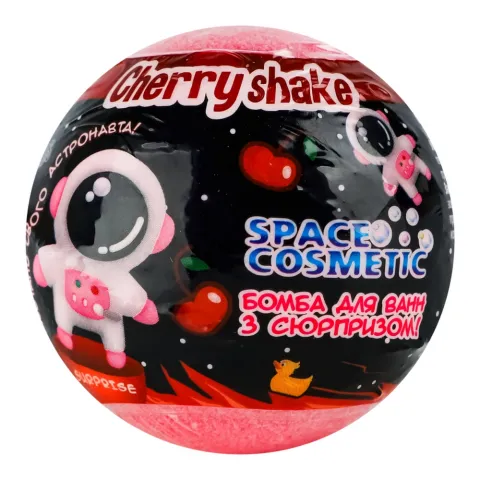 Бомба д/ванн Aqua Shine Space Cosmetic 100 г Вишневий шейк з іграшкою