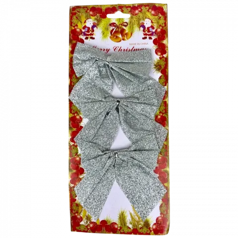 Набір бантів 3 шт 1011 см срібні арт. WJX25-3120 9245 И634
