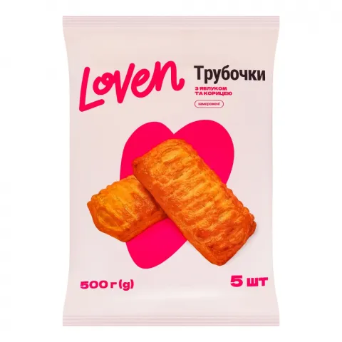 Трубочиа Loven 500 г з яблуком та корицею
