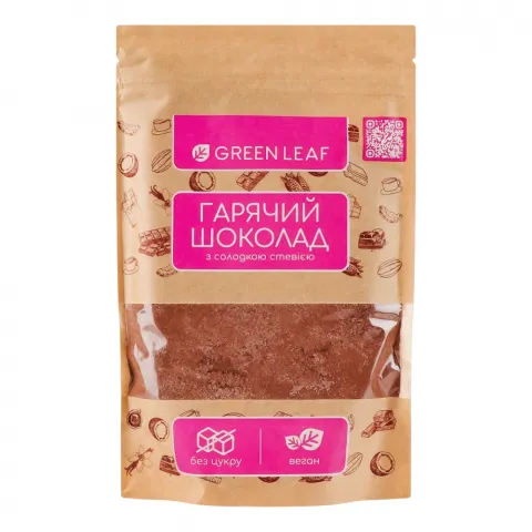 Гарячий шоколад Green Leaf 200 г зі стевією