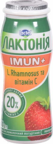 Йогурт Лактонія Імун+ 1,6 100 г Полуниця