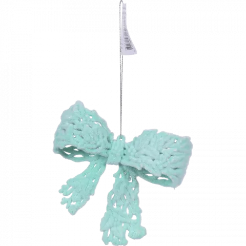 Підвіска на ялинку пласт Бант широкий Оксамит 10,5х10,5 см 0503-1