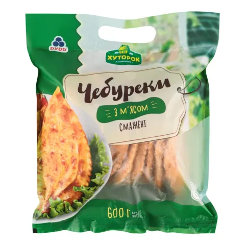 Чебуреки Хуторок 600 г з м`ясом смажені