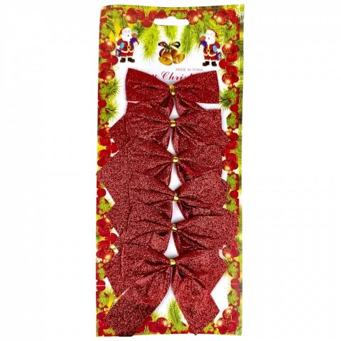 Набір бантиків 6 шт 88 см червоні арт. WJX25-3169 9245 И729