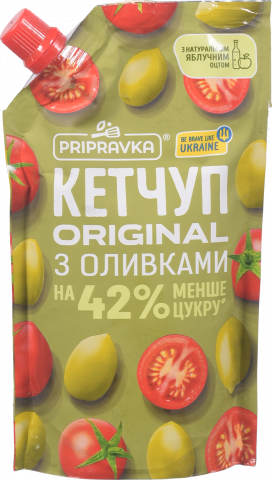 Кетчуп Pripravka 250 г д/пак. Original з оливками