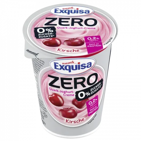 Крем-йогурт Exquisa ZERO 400г 0,2 Вишня/Карам.(Німеччина)