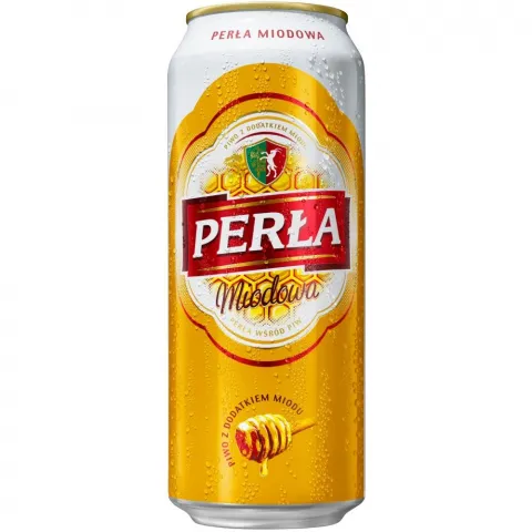Пиво Perla 0,5л зб. MIODOWA світле 5,4 И050