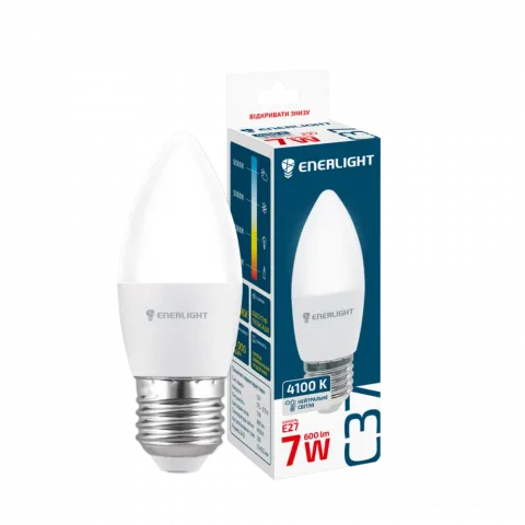 Лампа LED Enerlight свічка жовта 7 Вт E27