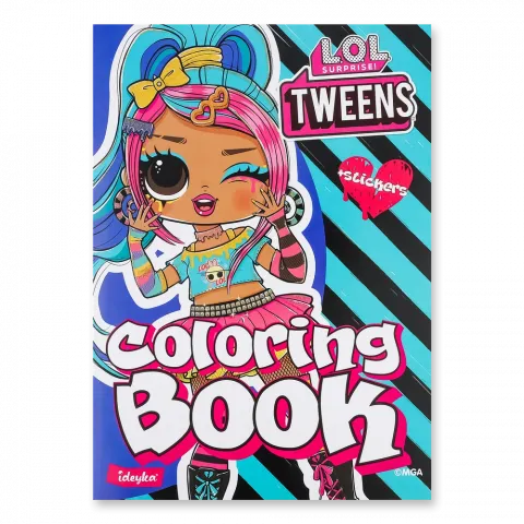 Розмальовка Ідейка зі стікерами Tweens Emma Emo LCB6